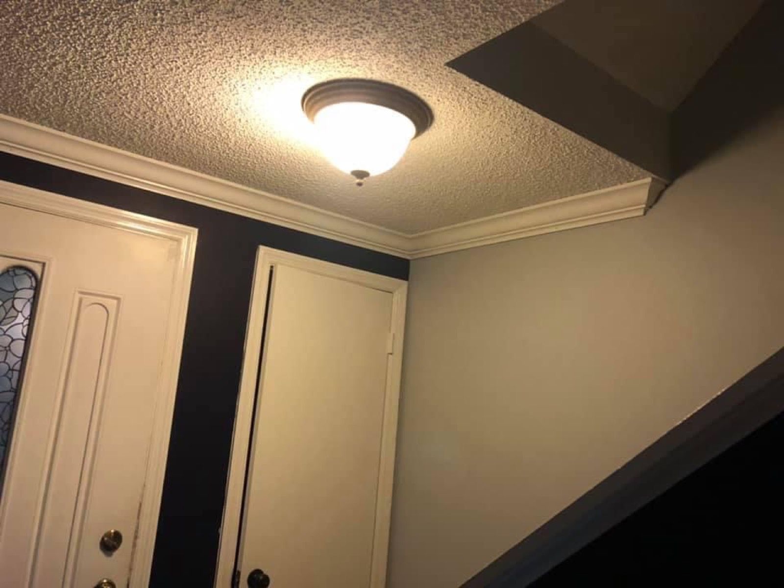 Neutral, professionally painted interior.